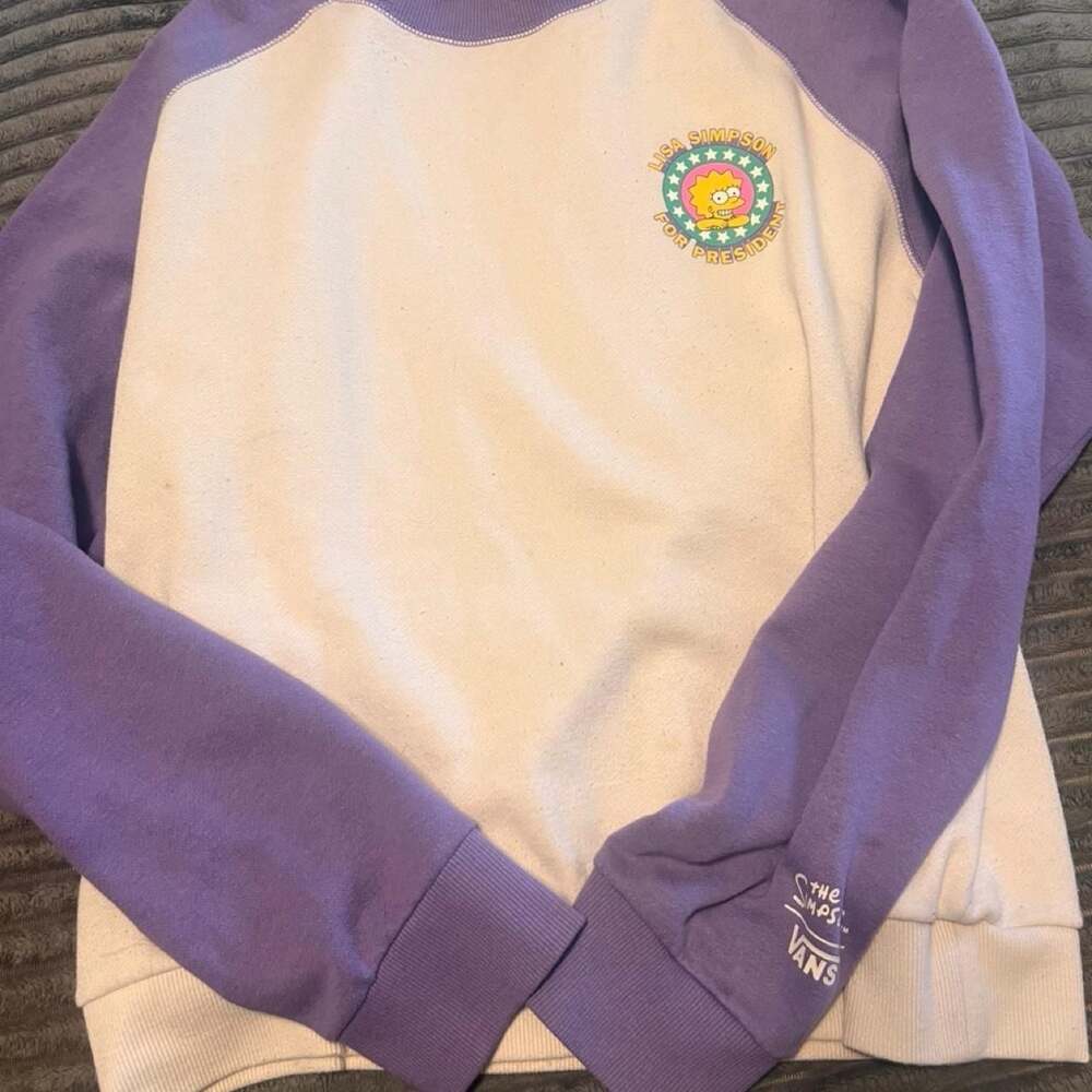 Vans x The Simpsons Lisa Simpson for President Crewneck Sweatshirt